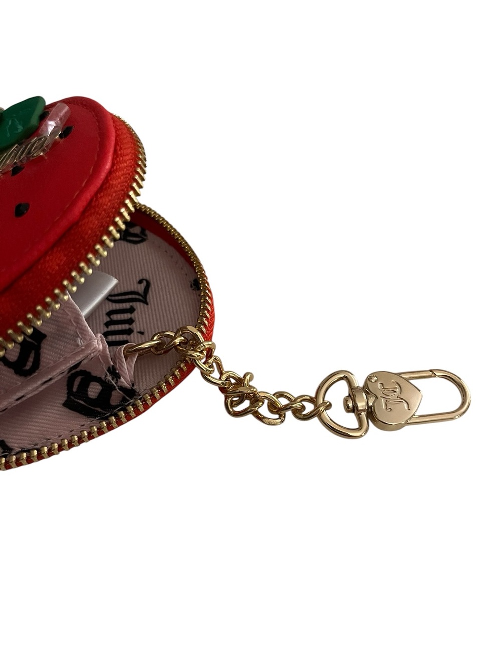 Juicy Couture Red Strawberry Coin Pouch with Gold Hardware - Picture 2 of 4